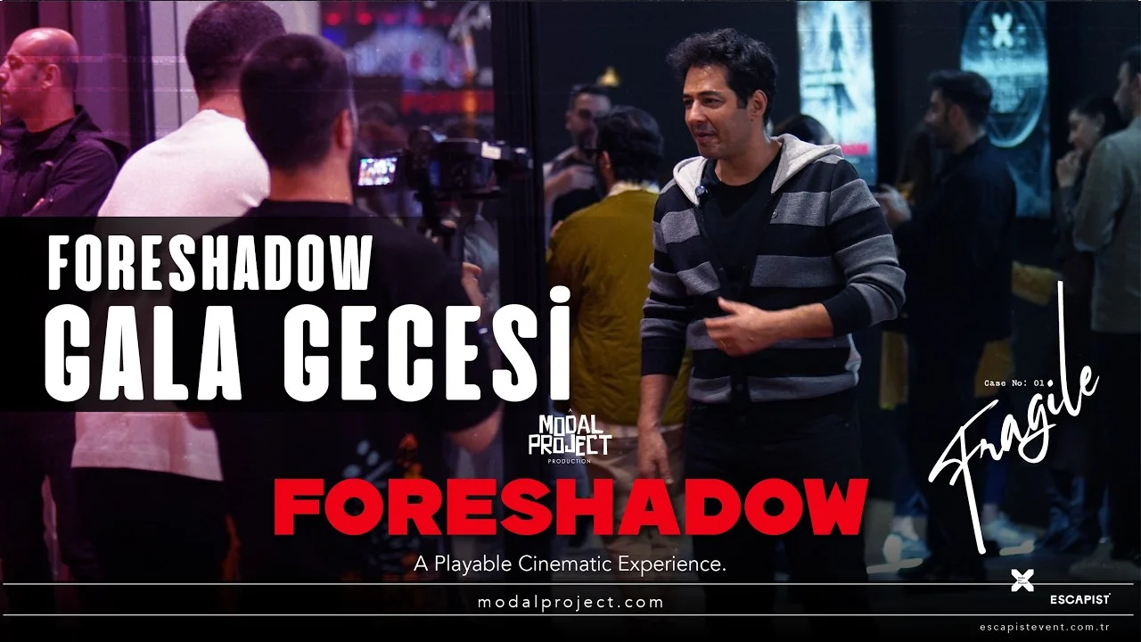 Foreshadow Gala Night video cover: guests and a camera crew at the Fragile premiere